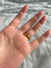 周大生黃金戒指足金內福字戒指活口素圈百搭送老婆送父母生日禮物女 足金亮面活口戒指金重約6.8g 曬單實(shí)拍圖