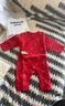 babylove嬰兒連體衣純棉春秋紅百天滿(mǎn)月寶寶衣服新生兒和尚服哈衣新年衣服 福順平安中國紅 52cm 曬單實(shí)拍圖