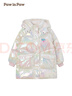 PawinPaw卡通小熊童裝冬女童女寶連帽炫彩亮面公主羽絨服 Ivory象牙色/39 100 cm 曬單實(shí)拍圖