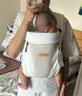 usbeesbaby清涼一夏嬰兒背帶M坐姿護髖四季通用透氣網(wǎng)面外出抱娃神器 牛奶白冰絲棉JDQ 曬單實(shí)拍圖