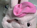 babycare嬰兒浴巾暖絨洗澡巾光暖黑科技baby絨帶帽斗篷-小粉象105*105cm 曬單實(shí)拍圖