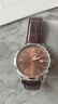 手表男士正品商務(wù)簡(jiǎn)約腕表石英運動(dòng)表歐式休閑皮帶男女手表 棕色 曬單實(shí)拍圖