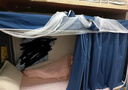 夢(mèng)多福宿舍床簾上下鋪蚊帳一體式全封閉強遮光大學(xué)生寢室全遮光四季通用 藏青丨100%真全面遮光丨護隱私 【上鋪加高三開(kāi)門(mén)】90*190*110cm 曬單實(shí)拍圖