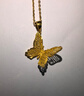 周大生黃金吊墜女足金蝴蝶首飾掛墜生日禮物送女友1.72g 曬單實(shí)拍圖