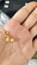 金至尊（3DG Jewellery）黃金耳釘女小豆豆小圓珠磨砂養(yǎng)耳棒彎鉤足金耳飾耳環(huán)自戴送禮計價 大板2.42克（配珠寶禮盒）-EF58002320 曬單實拍圖