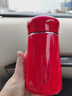 希諾（heenoor）保溫杯女士便攜304不銹鋼創(chuàng  )意水杯迷你顏值可愛(ài)杯子時(shí)尚茶杯 中國紅330ml 禮盒裝 曬單實(shí)拍圖