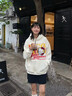 佐敘 衛(wèi)衣女 毛巾銹耳朵連帽秋冬款學(xué)生可愛(ài)風(fēng)外套甜酷設(shè)計(jì)感女裝上衣 杏色 M 【建議85-100斤】 曬單實(shí)拍圖