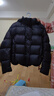 艾萊依陳都靈同款女士羽絨服2025泡芙短款連帽抽繩保暖冬外套 月夜黑M 曬單實(shí)拍圖