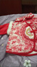 女寶寶一周歲禮服秋冬款嬰兒過(guò)年衣服百日宴禮服大紅色春薄棉唐裝 166花朵薄棉款 12-22度穿 90 （建議月8月－16月） 曬單實(shí)拍圖