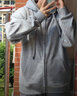 【贈閃卡】捷尼拉莫重磅連帽衛衣寬松帽衫情侶開(kāi)衫 C464捷尼拉莫白圖-麻灰 S (建議體重90斤以下) 曬單實(shí)拍圖