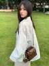 諄梧復古斜挎包單肩包女式七夕春夏季百搭斜挎包時(shí)尚手提小方包 復古單肩包【棕色無(wú)掛件】 曬單實(shí)拍圖