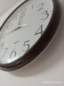SEIKO日本精工時(shí)鐘家用免打孔11英寸28cm客廳臥室辦公室現代時(shí)尚掛鐘 QXA695Z大理石紋框白面 曬單實(shí)拍圖