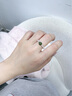 中國黃金轉運珠銀戒指女和田玉求婚戒結婚紀念日戒指禮物送老婆女友生日 和田玉轉運珠戒指 曬單實(shí)拍圖