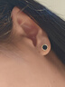 銀時(shí)代金色黑色撞色純銀小耳釘女輕奢高級感氣質(zhì)精致設計感獨特男款耳飾 高級撞色耳釘【純銀】 曬單實(shí)拍圖