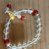 中國黃金（CHINA GOLD）黃財神鴻運招財時(shí)尚手鏈女白水晶足金手串紀念日生日禮物送女朋友 三通葫蘆白水晶手串 曬單實(shí)拍圖