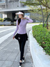 陶芙（taofu）羽毛球服套裝女2025秋冬氣質(zhì)顯瘦長(cháng)袖健身服專(zhuān)業(yè)打球爬山訓練衣服 紫色長(cháng)袖兩件套（黑褲裙） M 曬單實(shí)拍圖