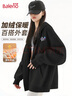 班尼路（Baleno）加絨連帽開(kāi)衫衛衣女秋冬季2025新款潮牌星星寬松長(cháng)袖外套女裝上衣 曬單實(shí)拍圖