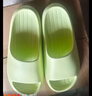 京東京造【泡泡云】踩屎感厚底輕盈防滑外穿拖鞋新款拖鞋女士 淺綠37-38 曬單實(shí)拍圖