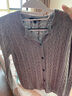 優(yōu)衣庫女裝紐花圓領(lǐng)針織開(kāi)衫/毛衣外套空調衫通勤秋冬新款481477 03 灰色 M 曬單實(shí)拍圖