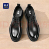 海瀾之家HLA皮鞋男士商務(wù)透氣休閑德比鞋子男HAAPXM4DAO340 黑色增高款39 曬單實(shí)拍圖