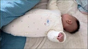 暖冬鴨鴨嬰兒秋冬季連體衣冬天嬰兒衣服新生兒0-6個月寶寶嬰兒連體衣春秋 5705-8蘑菇丁藍(lán)色 59cm 曬單實(shí)拍圖