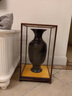 玻璃罩展示盒 雞翅木寶籠擺件文玩古董觀(guān)音佛像透明防塵罩 豎款長(cháng)21寬21高35cm 曬單實(shí)拍圖