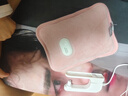 JCZS德國熱水袋充電式防爆暖水袋女生熱敷肚子暖寶寶被窩專(zhuān)用暖手寶 櫻粉【升級款暖手熱水袋+智能充電器】絲絨水電分 曬單實(shí)拍圖