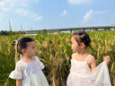 班喜迪女童夏季連衣裙2025新款洋氣兒童吊帶裙夏裝女寶寶公主裙周歲禮服 粉色 120 曬單實(shí)拍圖