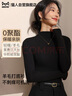 貓人【德絨羊毛】高領(lǐng)打底衫女秋冬季保暖針織毛衣長(cháng)袖內搭T恤衫上衣 曬單實(shí)拍圖