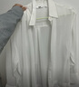 優(yōu)衣庫女裝薄型襯衫/長袖襯衣空調(diào)衫通勤484796 01 乳白色 M /160/84A 曬單實拍圖
