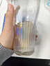 高顏值吸管杯牛奶杯辦公室茶水分離咖啡杯蓋杯 藍(lán)色 470ml 1只 曬單實(shí)拍圖