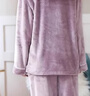 雪茜曼【24年冬季新品】女士睡衣女秋冬法蘭絨保暖家居服簡約開衫可外穿 曬單實拍圖