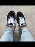 斯凱奇奧利奧|秋季黑白老爹鞋復古熊貓鞋透氣厚底增高運動(dòng)鞋 曬單實(shí)拍圖