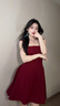 LIZONGXI紅色吊帶連衣裙子女夏季2025新款法式小個(gè)子高級感禮服裙收腰短裙 紅色 S 【101-110斤】 曬單實(shí)拍圖