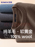 羅蒙【100%羊毛】純羊毛衫男秋冬圓領(lǐng)毛衣男士薄款套頭打底針織衫男裝 曬單實(shí)拍圖