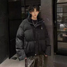 軒森圖（XUANSENTU）美式黑色羽絨棉服男款冬季加厚滿(mǎn)天星外套歐美高街情侶面包服棉襖 MY05黑色 2XL 曬單實(shí)拍圖