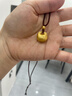 周大福胖福足金珠子配繩中版黃金吊墜男女(工費560)約6.4g EOF1530 曬單實(shí)拍圖