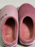 回力棉拖鞋女士居家厚底保暖防滑情侶室內毛絨棉鞋女款0179 皮紅38-39 曬單實(shí)拍圖