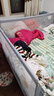 可單邊升降床圍欄寶寶防摔防護欄兒童防掉床嬰兒床上護欄一面單面 灰色卡通【可單邊升降-秒換床單-24檔]】 1.8米+2.0米+2.0米【三面裝】+床頭桿 曬單實(shí)拍圖