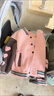G.DUCKKIDS小黃鴨童裝女童外套春秋款兒童棒球服女孩寶寶秋季秋天休閑上衣潮 粉色 120 (建議105-115cm 4-5.2周歲) 曬單實(shí)拍圖