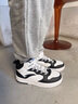 安踏兒童運動(dòng)鞋男大童高幫板鞋秋季新品革面防潑水魔術(shù)貼學(xué)生休閑鞋子 【店長(cháng)推薦】安踏白/黑8001-4（男女同款） 36 腳長(cháng)約23cm 曬單實(shí)拍圖