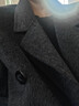 伊芙麗【蔣欣口碑大衣】駱駝絨蠶絲雙門(mén)襟收腰雙面呢毛呢大衣女秋季新款 暗灰 中長(cháng)款及膝 預售 [11月22日]發(fā) S 曬單實(shí)拍圖