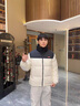 鴨鴨【時(shí)空道宇聯(lián)名】短款羽絨服男女同款2025新款冬季立領(lǐng)面包服外套 熊貓色 L (175) 曬單實(shí)拍圖