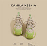 CAMILA KSENIA爆款阿甘鞋女2025新款冬季休閑百搭小白鞋增高厚底鏤空運動(dòng)老爹鞋 綠色 38 曬單實(shí)拍圖