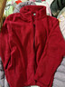鴨鴨（YAYA）搖粒絨外套男女春秋季同款抓絨城市輕戶(hù)外休閑純色上衣衣開(kāi)衫K 大紅色（女款） L 曬單實(shí)拍圖