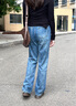 美麗衣櫥（BEAUTIFUL WARDROBE）復古百搭女式牛仔褲秋季高腰寬松顯瘦直筒闊腿褲女休閑長(cháng)褲子女 曬單實(shí)拍圖