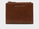 CHARLES&KEITH質(zhì)感純色包包女包多卡位短款錢(qián)包女士生日禮物CK6-10680907 Chocolate巧克力色 XXS 曬單實(shí)拍圖