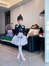 艾舞戈新款舞蹈服女兒童芭蕾舞裙練功服長袖女童公主跳舞蓬蓬裙子 黑色-開襠 140 曬單實(shí)拍圖