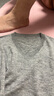 羅蒙（ROMON）100%純羊毛衫男秋冬季經(jīng)典基礎薄款V領(lǐng)毛衣男休閑針織衫打底衫男 曬單實(shí)拍圖
