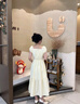 森馬（Semir）連衣裙女白月光氣質(zhì)溫柔夏季2025新款蝴蝶結優(yōu)雅U領(lǐng)長(cháng)裙初戀 本白10102 L 165/88A 曬單實(shí)拍圖
